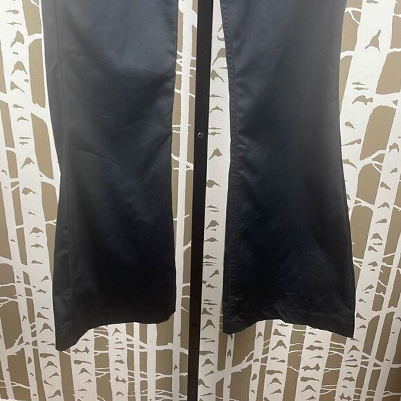 H&M Flared Leg Dress Pants Black Sateen sz 6 - Picture 4 of 10